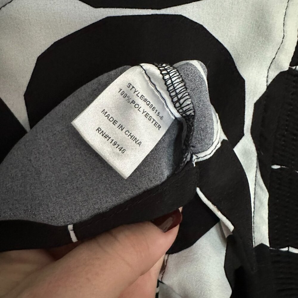 JODIFL Ruffle Sleeve Blouse Black and White Polka Dot Large Spring - Picture 5 of 7